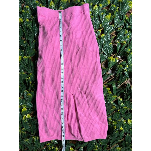 Free People Pink Ribbed Midi Skirt - Picture 8 of 8